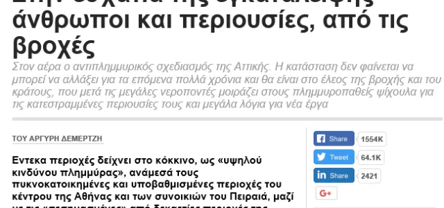 Πολύνεκρη τραγωδία στη Δυτική Αττική από τη νεροποντή:  Ένα (δυστυχώς !!!) εξαιρετικά επίκαιρο ρεπορτάζ!
