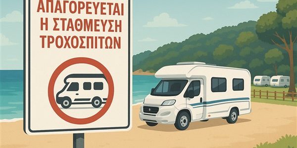Τροχόσπιτα: παράνομη η στάθμευση σε αιγιαλούς, παραλίες και δάση